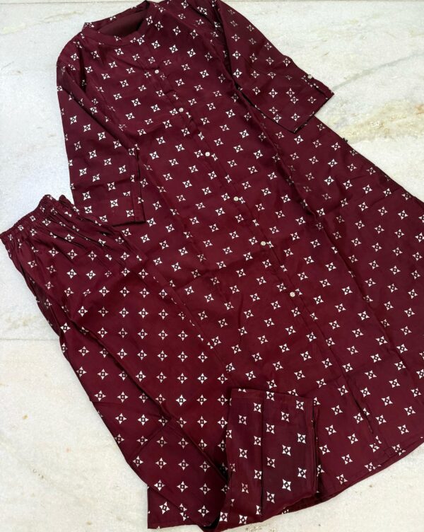 Silk A-line Kurti set
