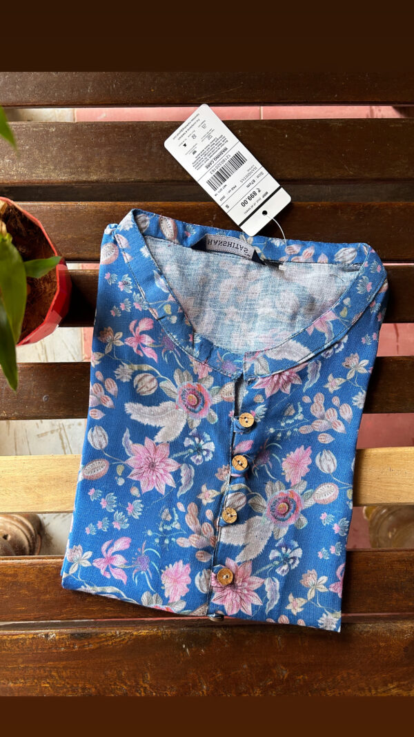 Floral linen Kurti