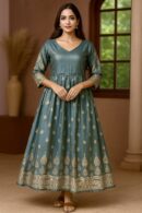 Jacquard gown