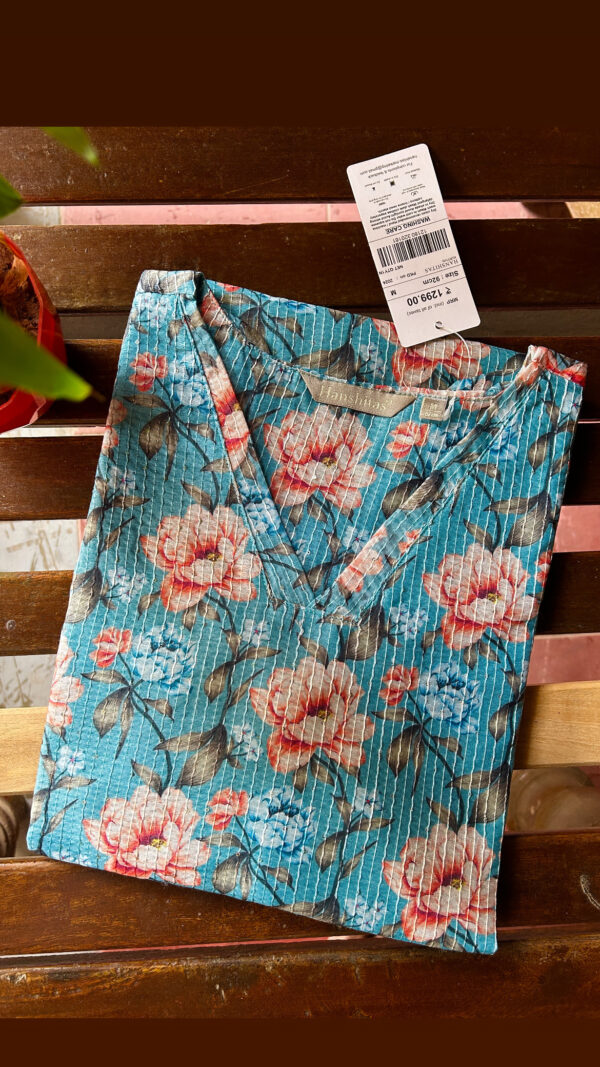 Chanderi sequence work Kurti with lining