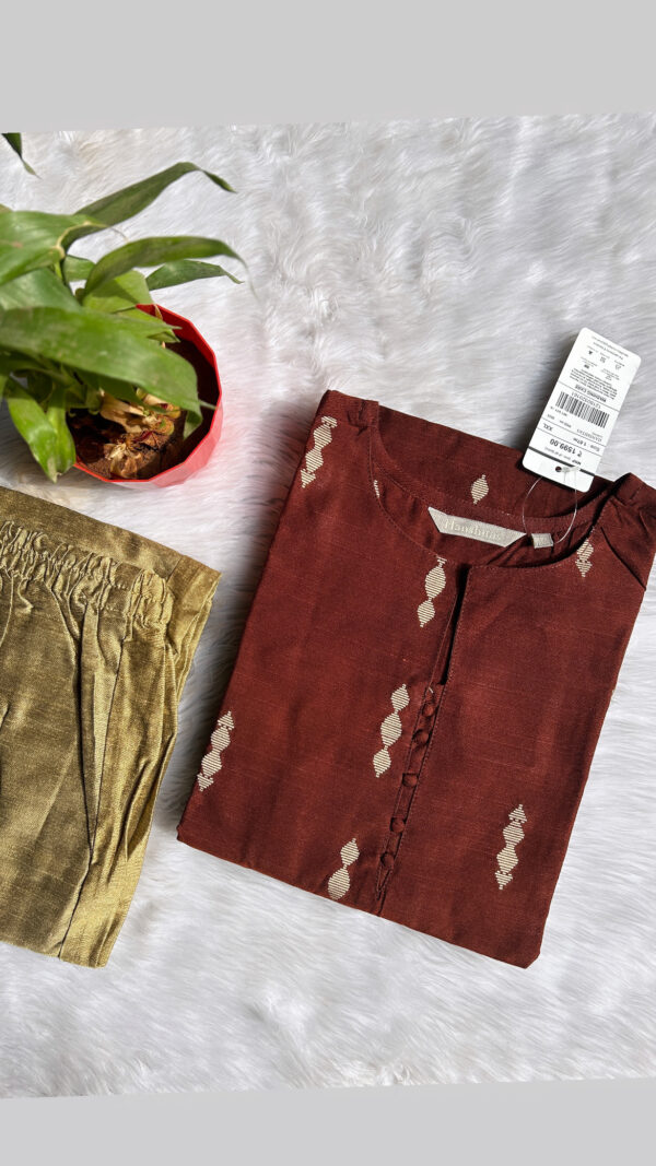 Silk butta kurti sets with lining