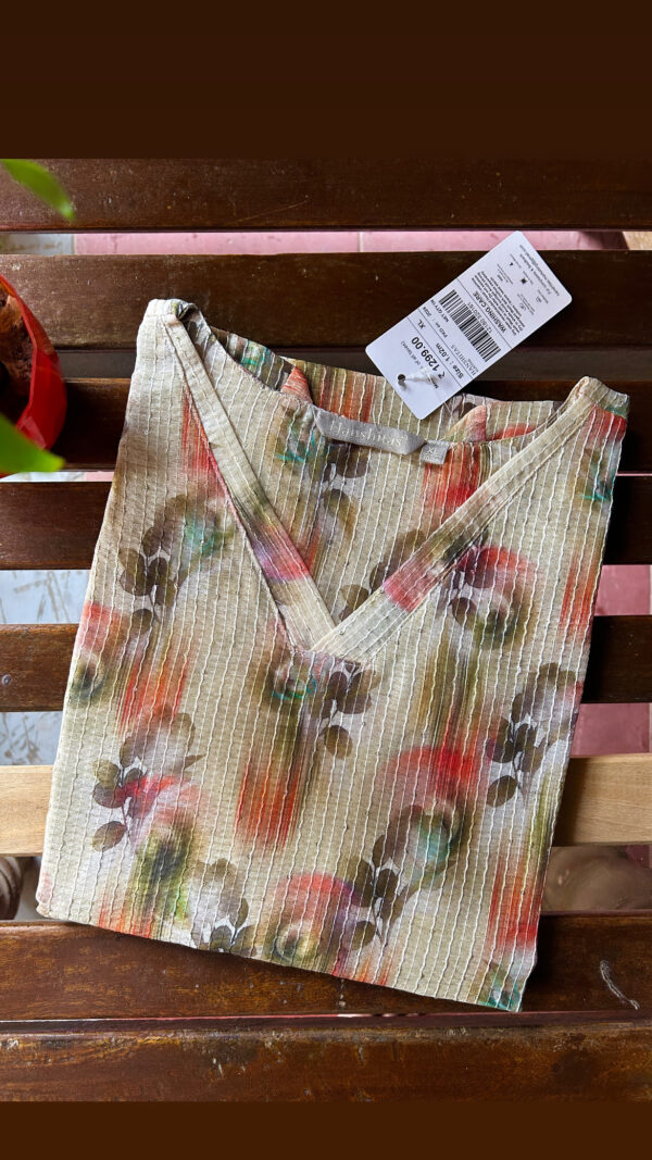 Chanderi sequence work Kurti with lining