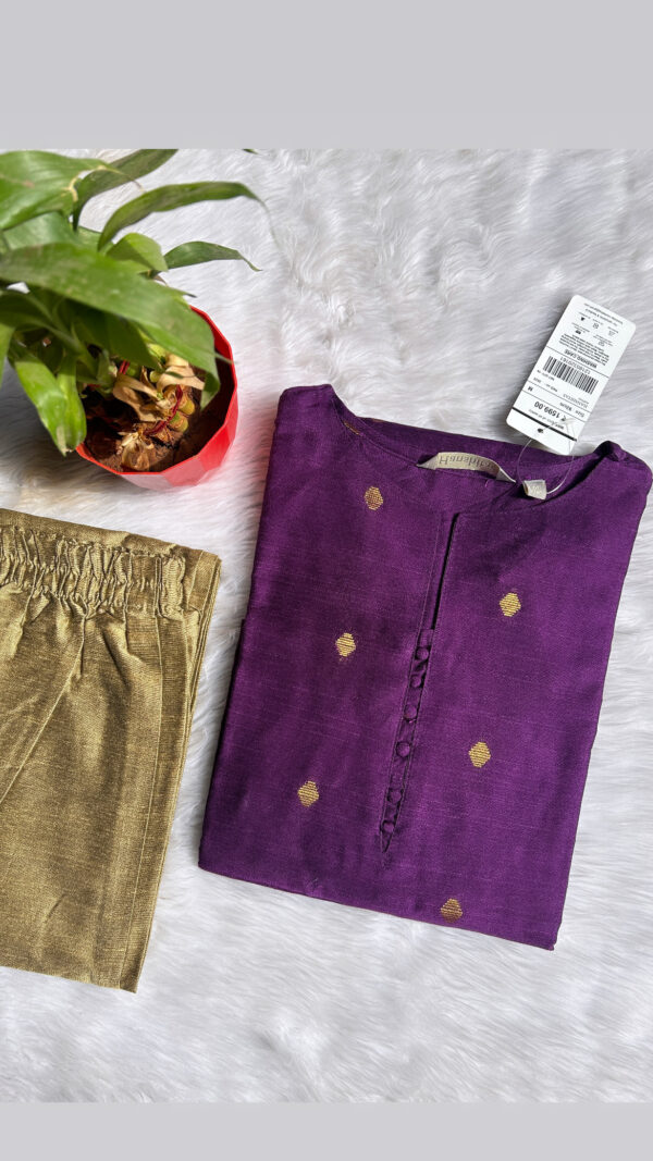Silk butta kurti sets with lining