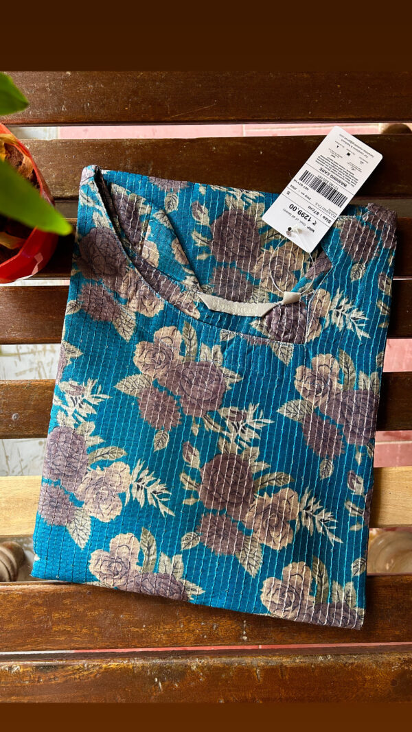 Chanderi sequence work Kurti with lining