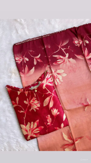 Russian silk kurti with dupatta