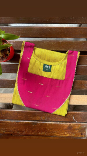 Raw silk kurti