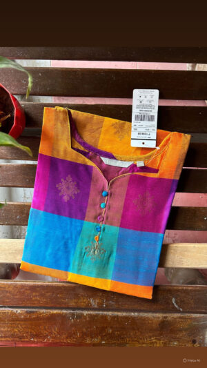 Raw silk Kurti with lining