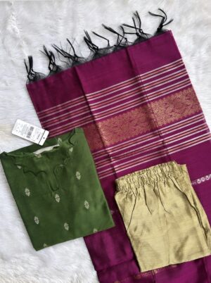 Raw silk 3pc sets with lining