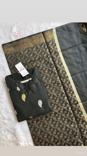 Banarasi silk kurti with dupatta