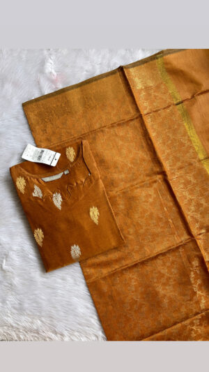 Banarasi silk kurti with dupatta