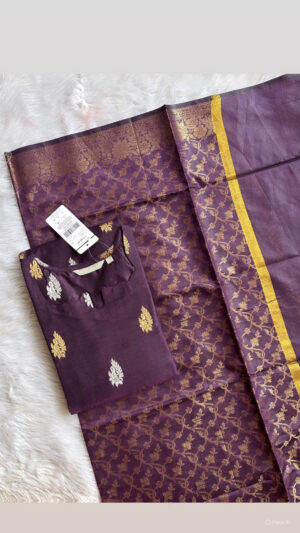 Banarasi silk kurti with dupatta