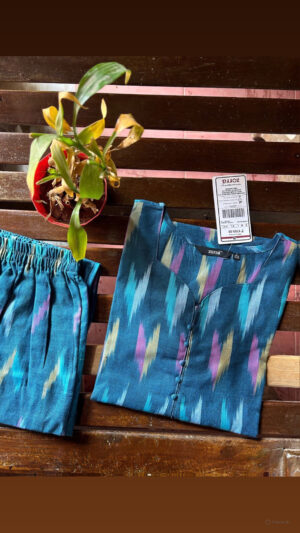 Ikkat cotton kurti sets