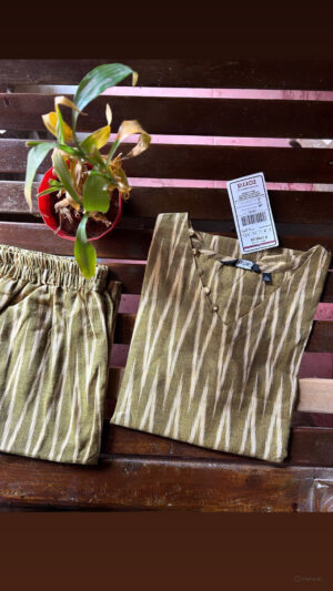 Ikkat cotton kurti sets