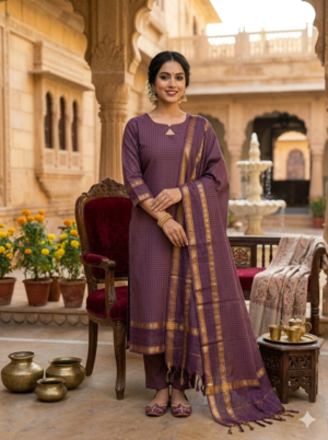 Kanchi cotton kurti with dupatta