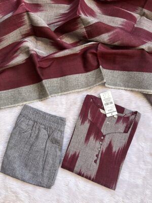 Ikkat 3pc sets with lining