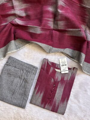 Ikkat 3pc sets with lining