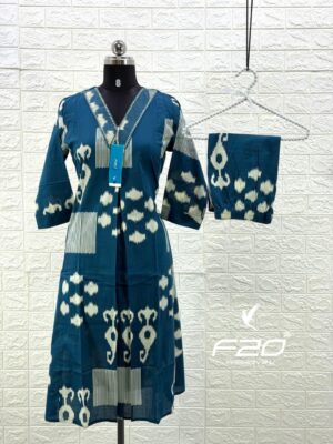 Cambric cotton Aline kurti sets
