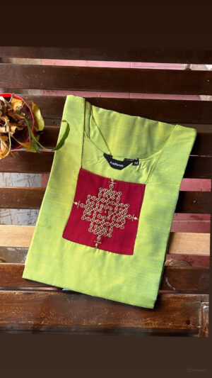 Silk cotton kurti with lining