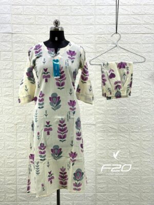 Flex cotton Aline kurti sets