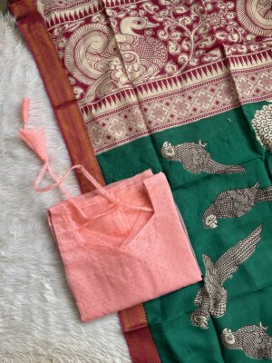 Party wear kurti & chennuri silk dupatta
