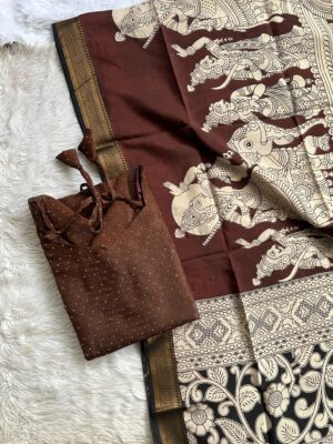 Party wear kurti & chennuri silk dupatta