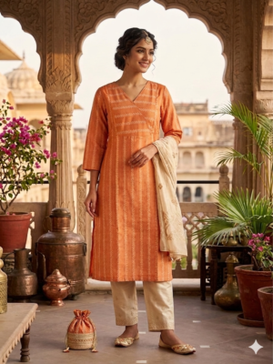 Banarasi silk kurti with lining