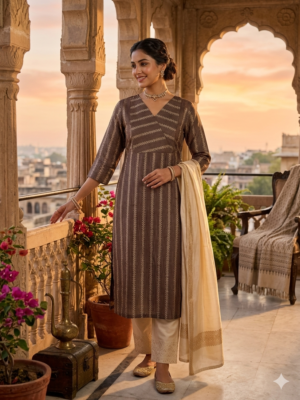 Banarasi silk kurti with lining