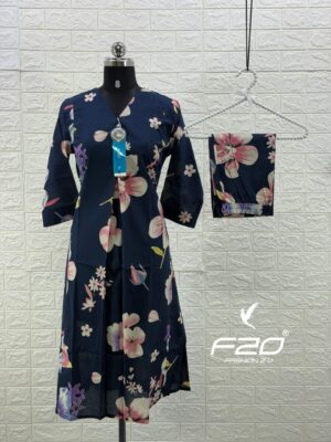 Cambric cotton Aline kurti sets