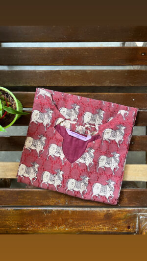Hakoba kurti with lining
