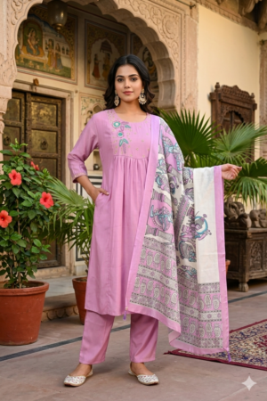 Mul Chanderi Aline 3pc sets with lining