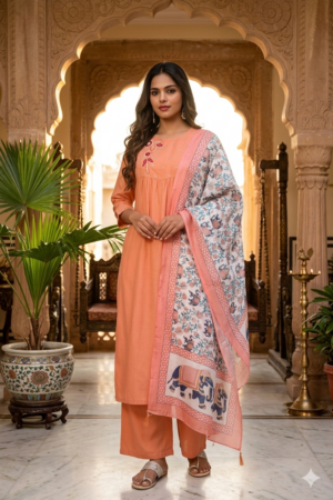 Mul Chanderi Aline 3pc sets with lining