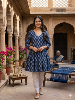 Cotton short peplum kurtis