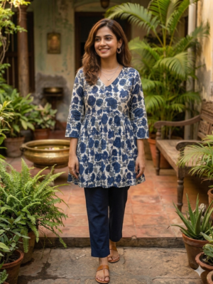 Cotton short peplum kurtis