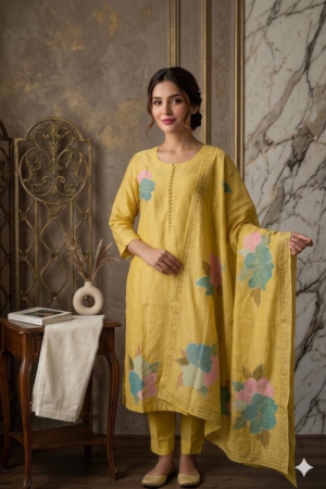 Butter silk 3pc set with lining