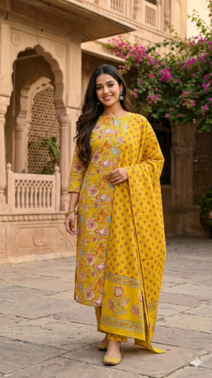 Cambric cotton 3pc set with lining