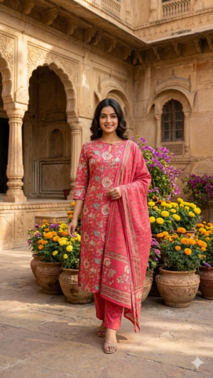 Cambric cotton 3pc set with lining