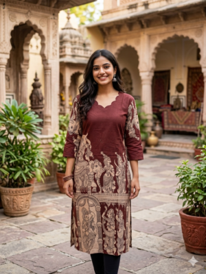 Kalamkari cotton kurtis