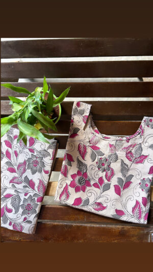 Kalamkari top & dupatta set