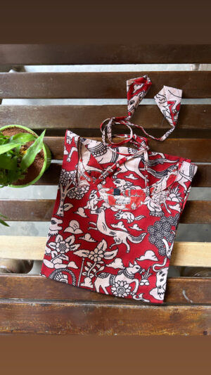 Noodle neck kalamkari kurtis