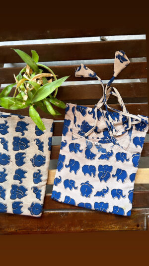 Kalamkari top & dupatta set