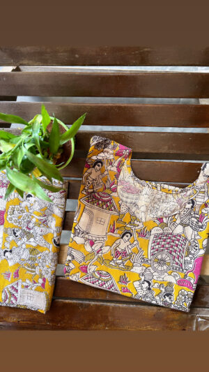 Kalamkari top & dupatta set