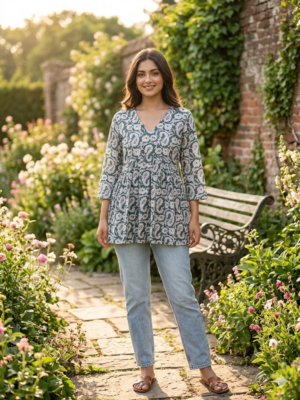 Cotton short peplum kurtis