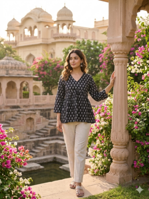 Cotton short peplum kurtis