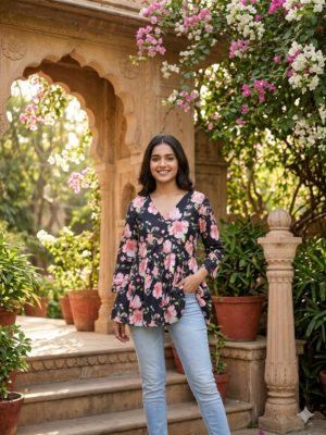 Cotton short peplum kurtis