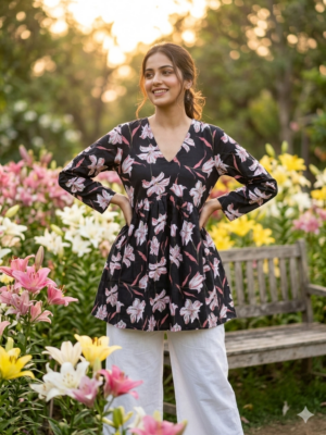 Cotton short peplum kurtis
