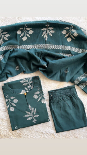 Cambric cotton 3pc set with lining