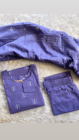 Cambric cotton 3pc set with lining