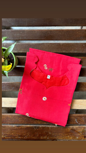 Mul chanderi kurti with lining