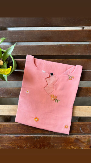 Mul chanderi kurti with lining