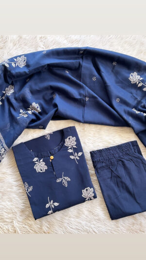 Cambric cotton 3pc set with lining